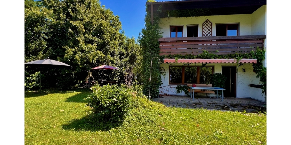 Sicht auf das Haus vom Garten